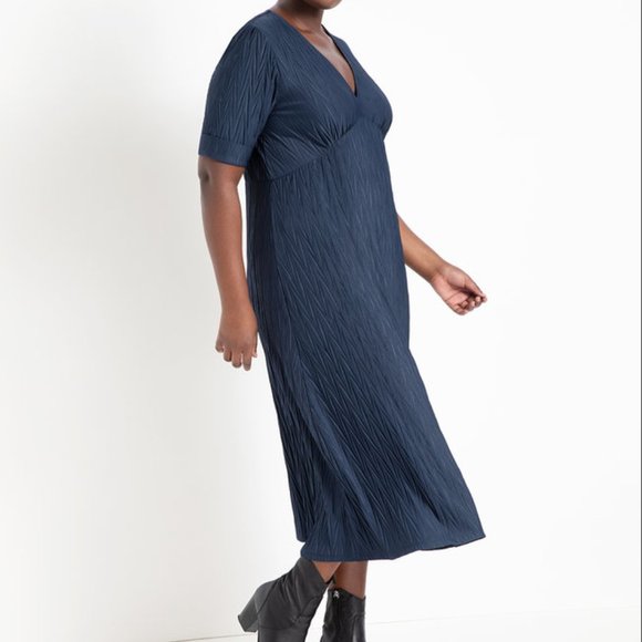Eloquii Textured Midi Dress - Picture 1 of 4